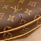 M51510 POCHETTE CROISSANT brown monogram 26cm subaxillary bag