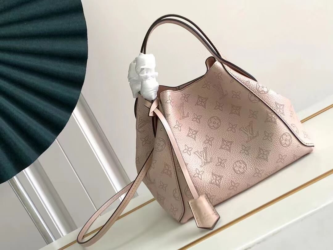 M54353 Hina PM Magnolia pink silver hardware tote bucket bag Two bags in one (2 in 1)