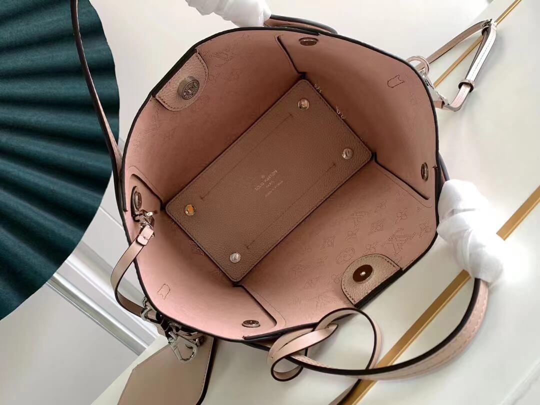 M54353 Hina PM Magnolia pink silver hardware tote bucket bag Two bags in one (2 in 1)