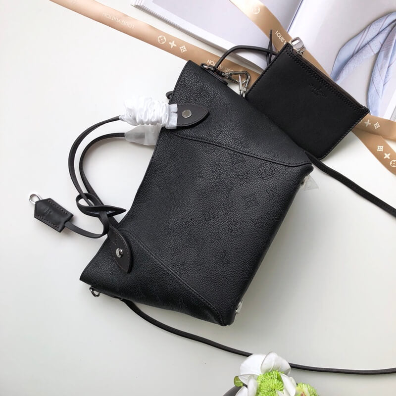 M54353 Hina PM Magnolia black silver hardware tote bucket bag Two bags in one (2 in 1)