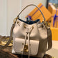 M57800 LOCKME BUCKET messenger bucket bag Handbag shoulder bag beige Lambskin