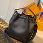 M57800 LOCKME BUCKET messenger bucket bag Handbag shoulder bag black Lambskin