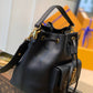 M57800 LOCKME BUCKET messenger bucket bag Handbag shoulder bag black Lambskin