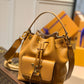 M57800 LOCKME BUCKET messenger bucket bag Handbag shoulder bag yellow Lambskin
