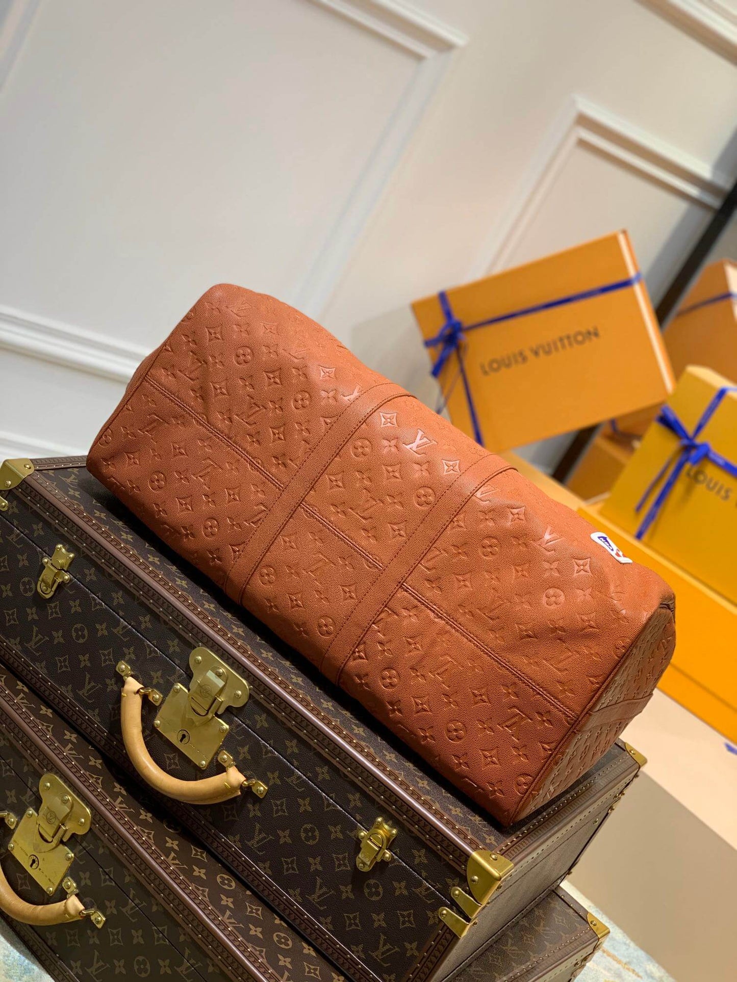 M57973 Keepall Bandoulière 55 Handbag cross body bags shoulder bag brown calfskin