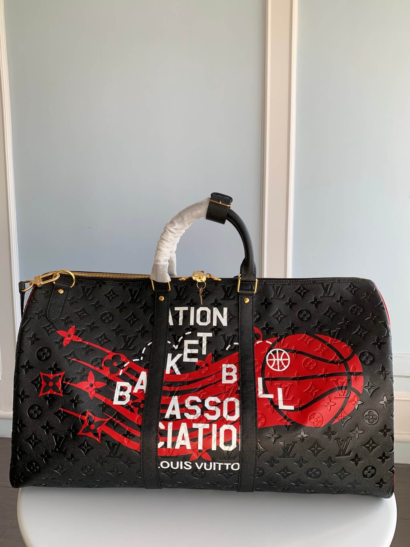 M58516 Keepall Bandoulière 55 Tuffetage Handbag cross body bags shoulder bag black calfskin Monogram