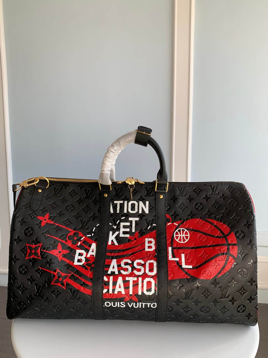 M58516 Keepall Bandoulière 55 Tuffetage Handbag cross body bags shoulder bag black calfskin Monogram