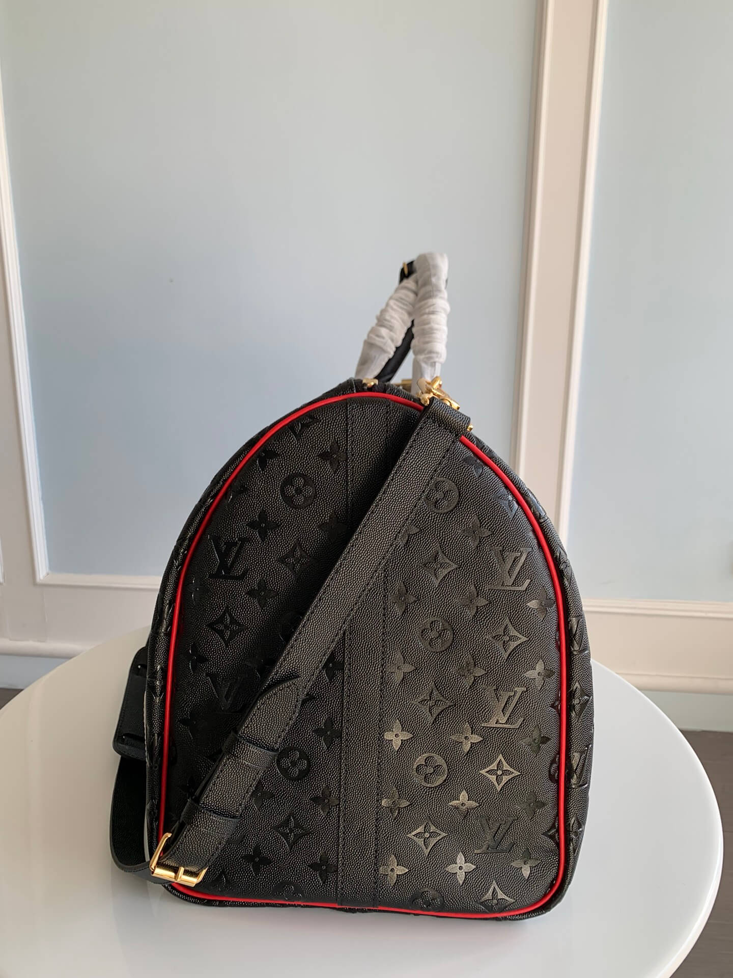 M58516 Keepall Bandoulière 55 Tuffetage Handbag cross body bags shoulder bag black calfskin Monogram