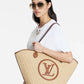 M59963 M59808 Brown Plain Leather Logo Straw Bags 2022 SS free shipping