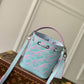 M81626 Handbag shoulder bag cross body bags calfskin dirty blue Embossing