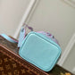 M81626 Handbag shoulder bag cross body bags calfskin dirty blue Embossing