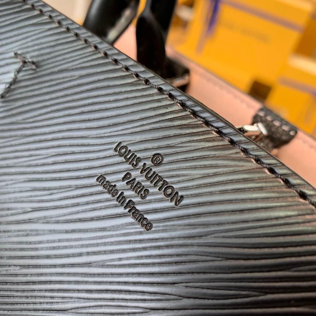 M59953 Marelle Tote MM Black grained Epi leather handbag