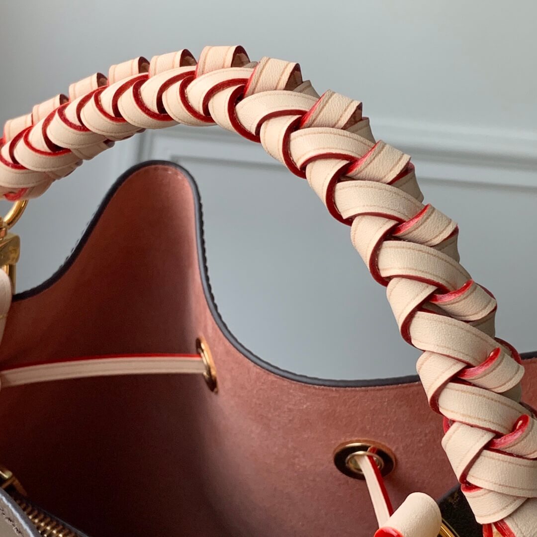 N40344 Neonoe BB Azur Bucket bag pink inside real leather trim