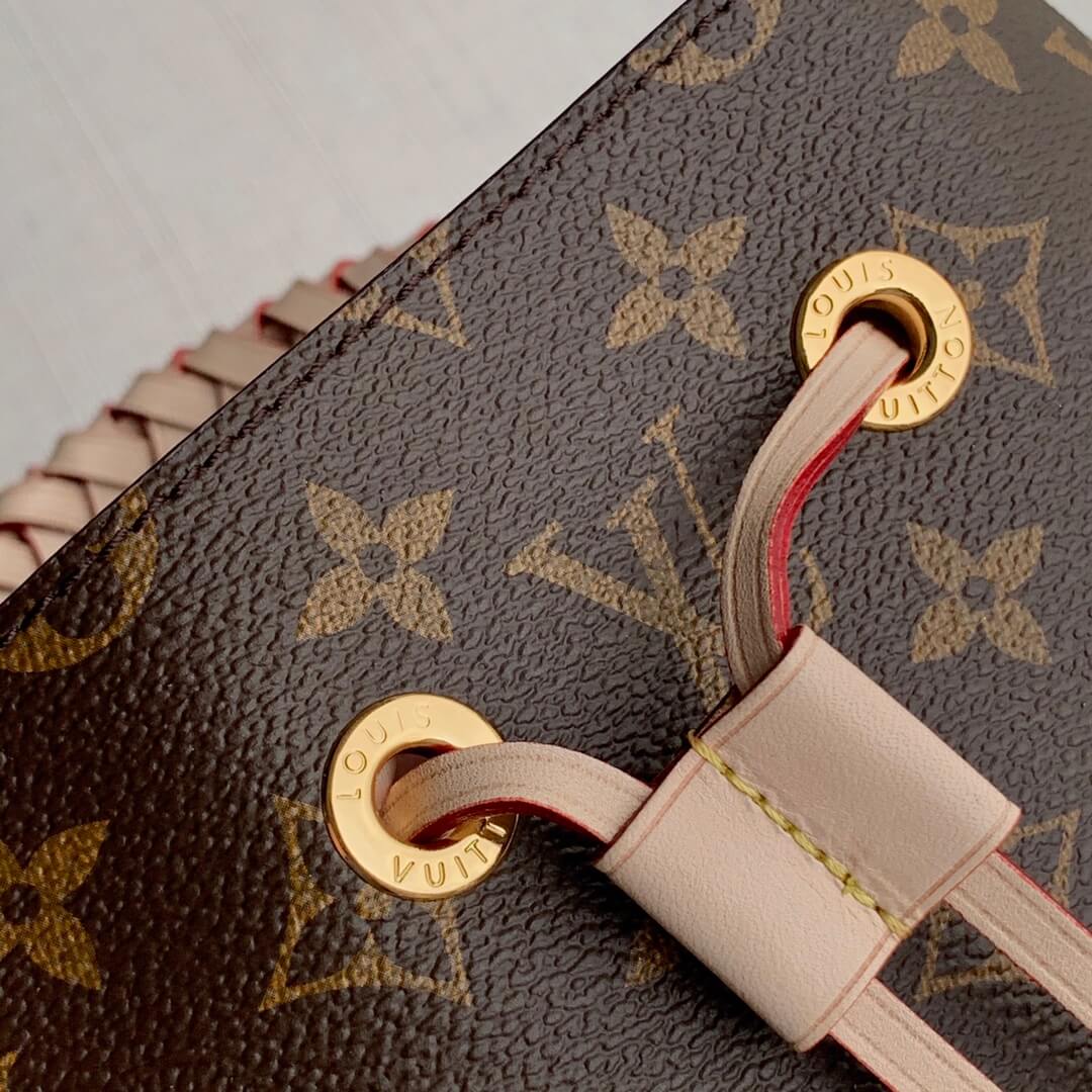 N40344 Neonoe BB Azur Bucket bag pink inside real leather trim