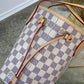 N41362 NEVERFULL PM Damier Azur apricot inside subaxillary bag Handbag damier