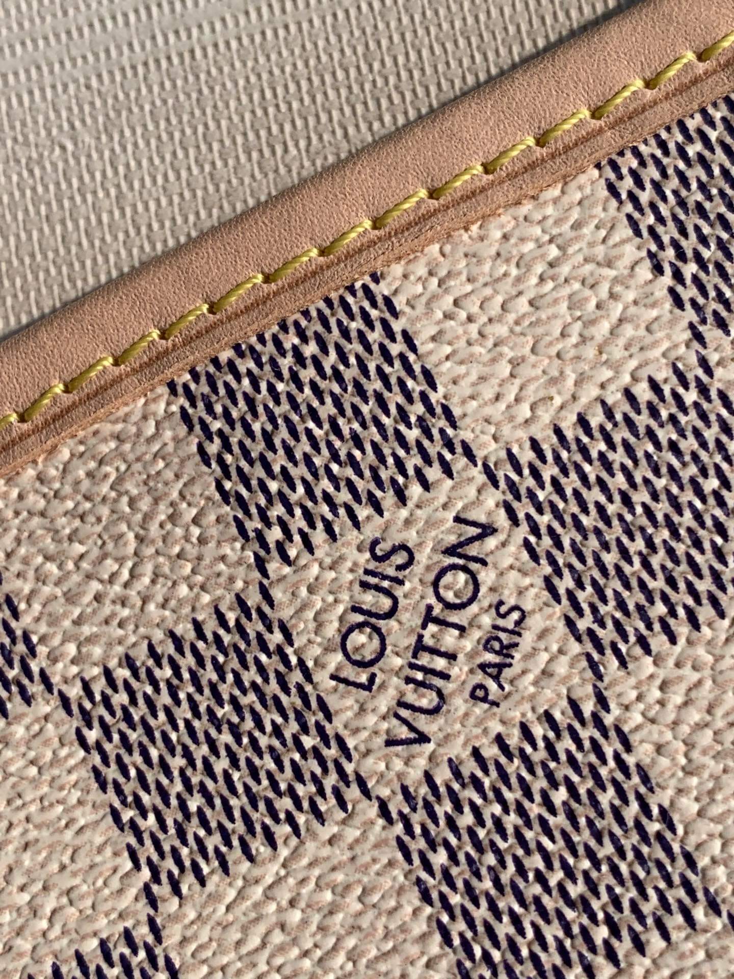 N41363 NEVERFULL PM Damier Azur pink inside Handbag subaxillary bag