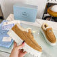 PRADA SUEDE LOAFER BOOTIES ECRU 1D245N 3I2M F0379 F ZB45