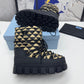 PRADA NYLON GABARDINE APRÈS SKI BOOTIES BLACK BEIGE