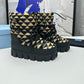 PRADA NYLON GABARDINE APRÈS SKI BOOTIES BLACK BEIGE