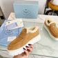 PRADA SUEDE LOAFER BOOTIES ECRU 1D245N 3I2M F0379 F ZB45