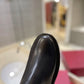 VALENTINO GARAVANI UNIQUEFORM V LOGO LEATHER PLATFORM BOOTS BLACK