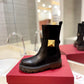 VALENTINO GARAVANI ONE STUD BEATLE BOOT IN CALFSKIN BLACK