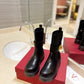 VALENTINO GARAVANI ONE STUD BEATLE BOOT IN CALFSKIN BLACK