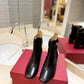 VALENTINO GARAVANI TAN GO ANKLE BOOT IN CALFSKIN LEATHER BLACK 3W2S0GZ2ATZ 0NO