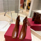 VALENTINO GARAVANI TAN GO ANKLE BOOT IN CALFSKIN LEATHER BROWN