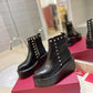 VALENTINO GARAVANI UNIQUEFORM CALFSKIN ANKLE BOOT BLACK 1W2S0CS0MMD 0NO