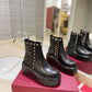 VALENTINO GARAVANI UNIQUEFORM CALFSKIN ANKLE BOOT BLACK 1W2S0CS0MMD 0NO