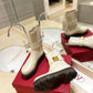 VALENTINO GARAVANI ONE STUD BEATLE BOOT IN CALFSKIN LIGHT IVORY 2W2S0FY1KUM I16