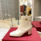 VALENTINO GARAVANI TAN GO ANKLE BOOT IN CALFSKIN LEATHER WHITE