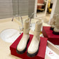 VALENTINO GARAVANI ONE STUD BEATLE BOOT IN CALFSKIN LIGHT IVORY 2W2S0FY1KUM I16