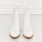MMShoes Love the Journey Stacked Heel Chelsea Boot in White