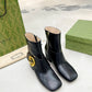GUCCI BLONDIE WOMEN'S ANKLE BOOT LEATHER BLACK 700016C9D001000