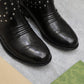 GUCCI WOMEN'S BOOT WITH DOUBLE G AND STUDS BLACK