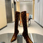 DIOR WOMEN'S GG KNEE-HIGH BOOT BROWN