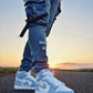 Designer Blue White Jordan 1 High Q ( Customs And Box ), Jordan 1 Sneakers Active