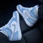 Designer Blue White Jordan 1 High Q ( Customs And Box ), Jordan 1 Sneakers Active