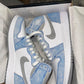 Designer Blue White Jordan 1 High Q ( Customs And Box ), Jordan 1 Sneakers Active