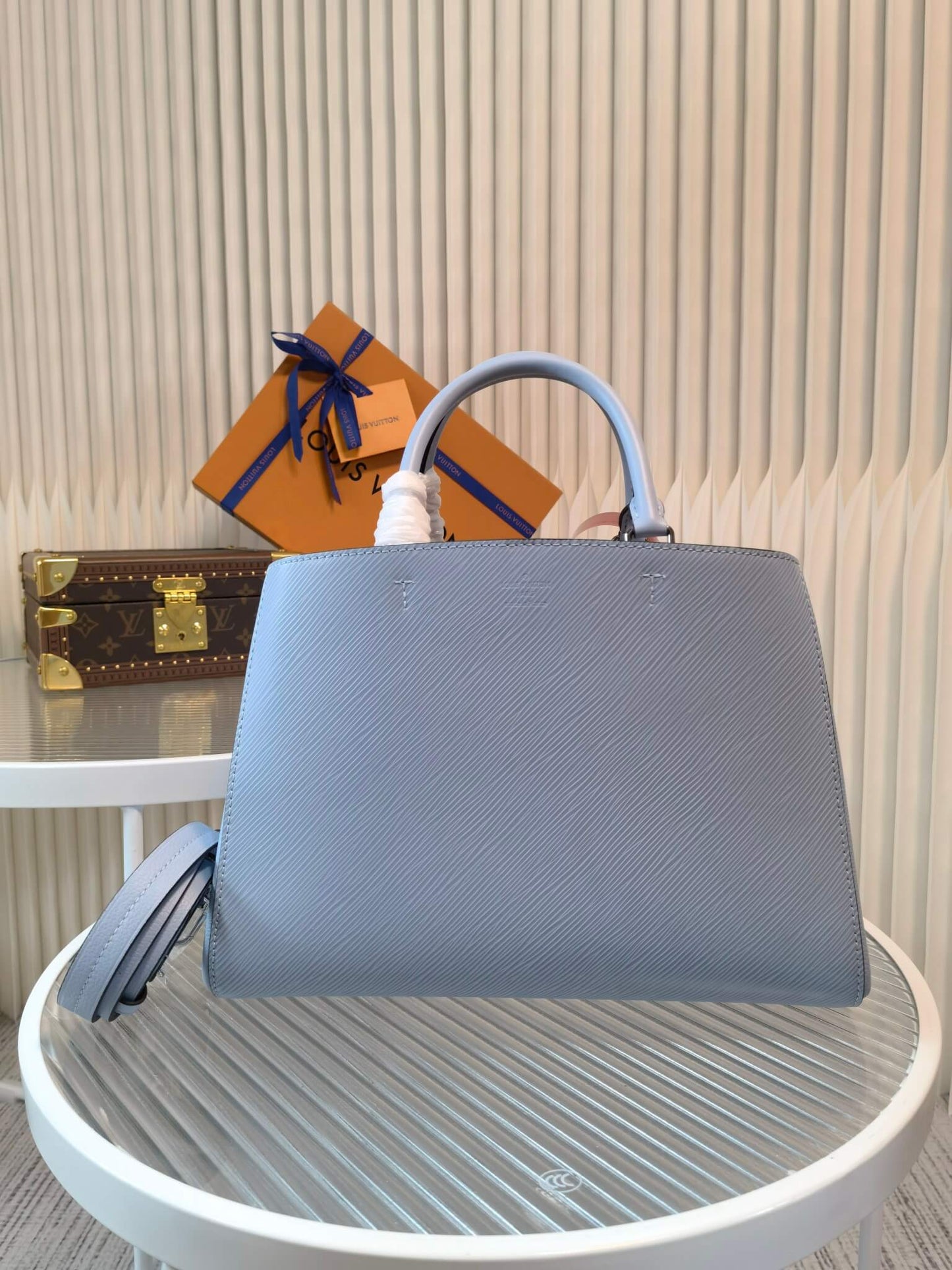 M59953 Marelle Tote MM Blue hanbag for summer free shipping