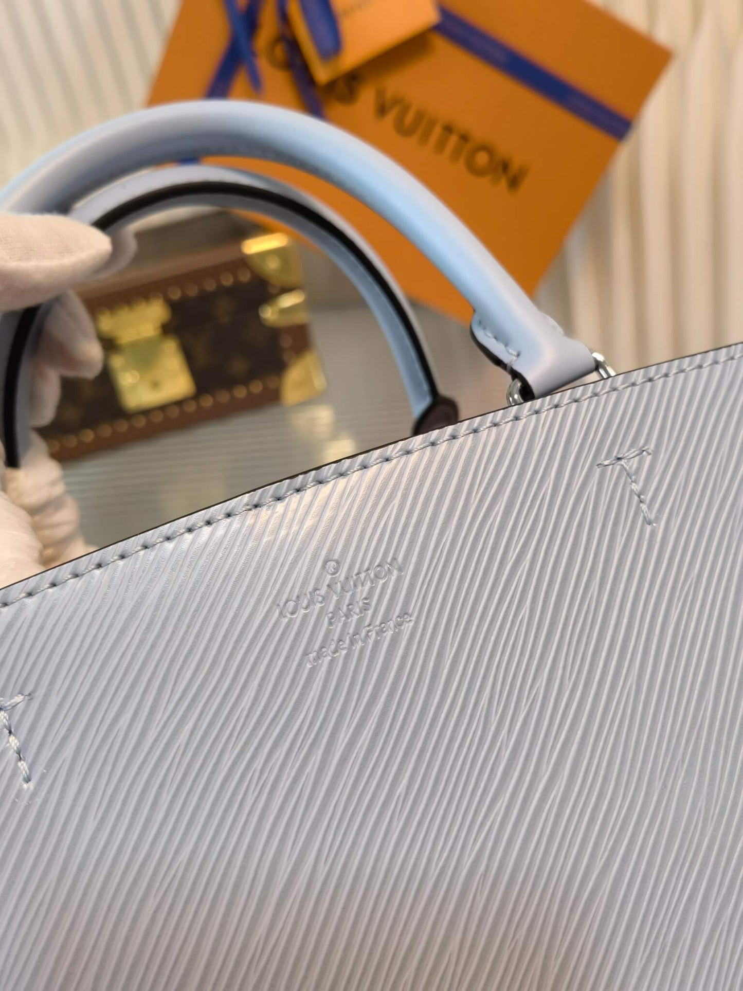 M59953 Marelle Tote MM Blue hanbag for summer free shipping