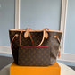 Neverfull M41178 monogram ROSE inside MM Damier Azur Bag Damier GHW Used