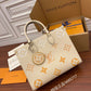 M45717 ONTHEGO MM BAG TOTE M45717 M45718 Cream/Saffron/blue