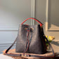 M45306 NéoNoé MM bucket bag Monogram Empreinte dark navy blue
