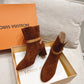 LV PARISIENNE ANKLE BOOT SUEDE LEATHER BROWN