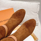 LV PARISIENNE ANKLE BOOT SUEDE LEATHER BROWN