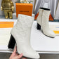 LV SILHOUETTE ANKLE BOOT WHITE