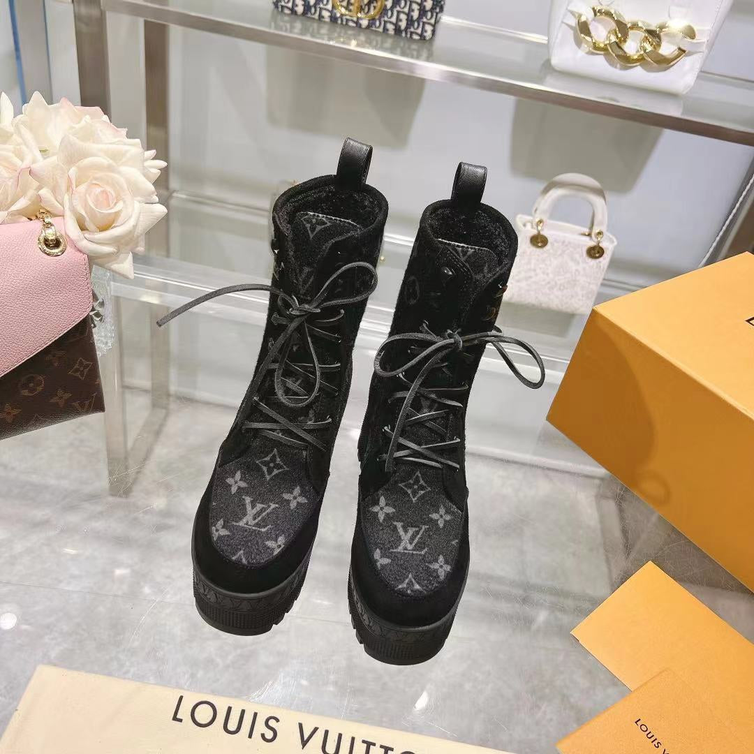 LV LAUREATE PLATFORM DESERT BOOT BLACK 1AC7M0